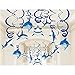 Shark Party Supplies Summer Hanging Swirls - Sea/Sharknado/Kids Birthday Decorations Splash Ceiling Foil Ornamentsï¼ˆ30 PCSï¼‰