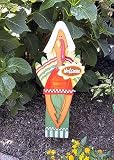 THaNKSGiViNG Pilgrim TURKEY wood Garden STAKE sign girl