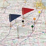 Advantus MF375 Triangular Map Flags, Assorted