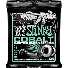 Ernie Ball 2726 Cobalt Not Even Slinky Electric Guitar Strings: Musical Instruments
