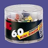 Mini Binder Clips, Metal, AST (OIC31024) Category: Binder Clips