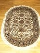 Handmade Indian Jaipur Agra Oval Rug 4'2"x6'2"