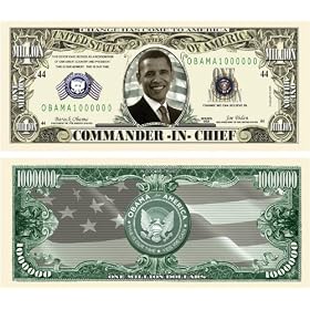 Barack Obama Collectible Million Dollar Bills
