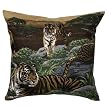 Tanzania Square Pillow - Taupe/ Green