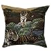 Tanzania Square Pillow - Taupe/ Green