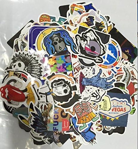 Pack of 200 Car Random Styles Vinyl Stickers Decals for Skateboard Guitar Travel Case Bike Travel Suitcase Phone