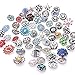 50 PCS Rhinestone Snaps Chunk Press Buttons 18-20mm for Snap Ginger Jewelry Making