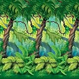Jungle Trees Backdrop Party Accessory (1 count) (1/Pkg)