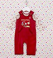 2 Piece Cotton Rich Christmas Dungaree Outfit