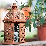 FABULIV LA3002 Large Antiqu Orange Decorative Vintage Candle Lantern RS.1999.00 (52.00% Off) - Amazon