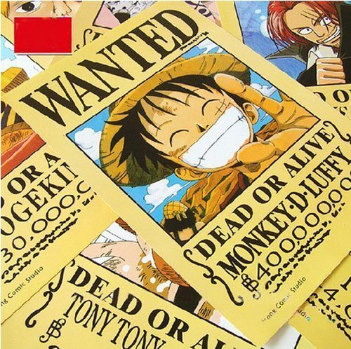 Topbill anime one piece pirates wanted posters 11pcs se…
