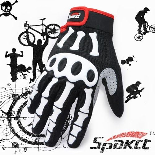 Off-road racing motorcycle Cycling Bike Bicycle Skeleton Full Finger Glove S