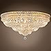 Invisible Design 21 Light 36" Gold Flush Mount With Clear Asfour Crystals