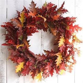 Autumn in New England Wreath - Oak Leaves Wreath