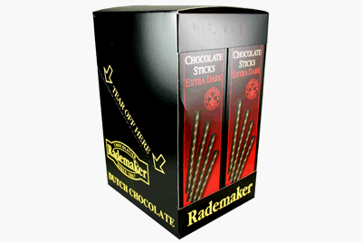 Rademaker Chocolate Sticks Raspberry 12 Packs by Dorval Trading Co.
