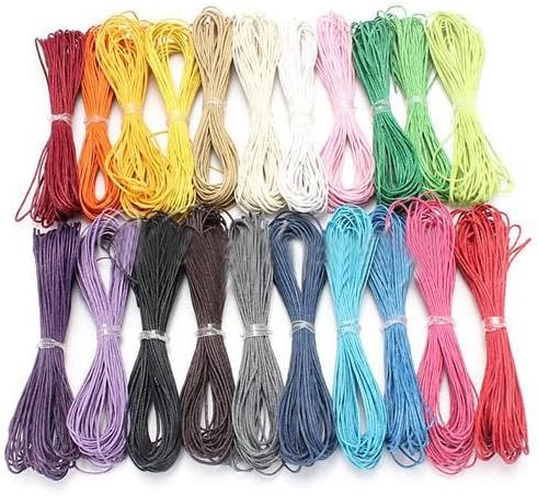Waxed Cotton Cords DIY String Craft Jewelry Bead Necklace