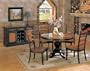 5pc Longoria Country Style Round Wood Dining Table & Chair Set