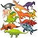 12 - Assorted Medium Sized Plastic Toy Dinosaurs Play set figures.