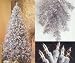 7.5' Pre-Lit Retro Silver Tinsel Artificial Christmas Tree - Clear Lights