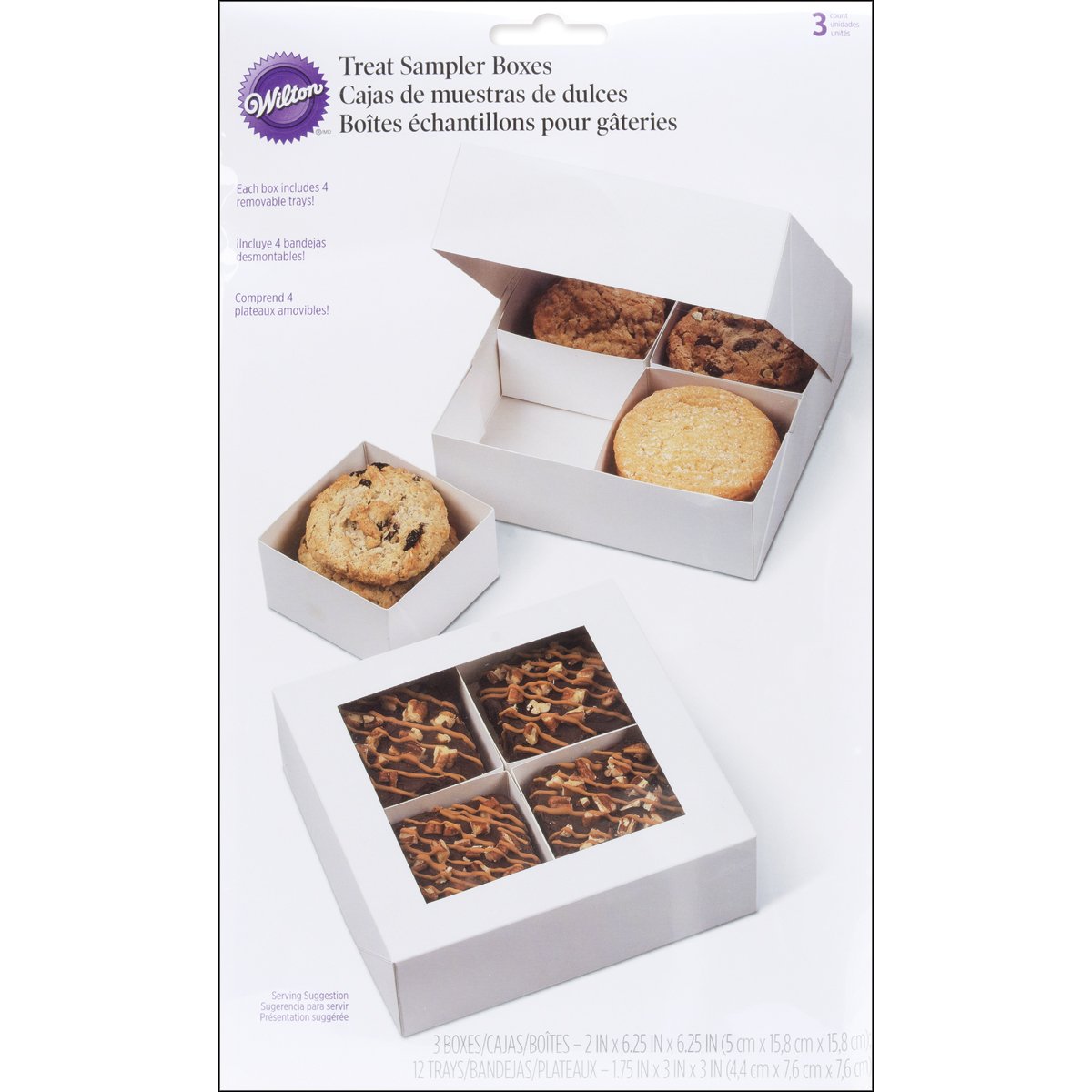 Wilton 4 Cavity Cupcake Boxes, 3 Count, 12 Styles eBay