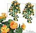 TWO 30" Artificial Nasturtium Hanging Flower Bushes