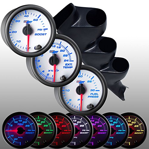 How Do I GlowShift 0006 GMC Sierra Diesel Gauge Package w/ White 7