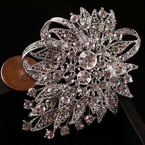 Rhinestone Crystal Wedding Bridal Bouquet Flower Brooch Pin 1PCS KF (KF47)