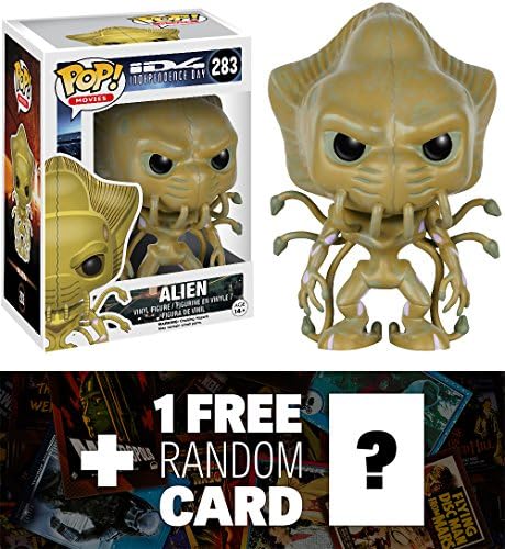 Alien: Funko POP! x Independence Day Vinyl Figure + 1 FREE Classic Sci-fi Movies Trading Card Bundle [78119]