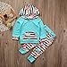 Baby Girl 2pcs Set Outfit Flower Print Hoodies with Pocket Top+Striped Long Pants