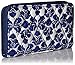 Vera Bradley Women's Cotton Accordion Wallet, Cobalt Tile, One Size