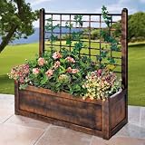 BrylaneHome Flower Box With Trellis (BRONZE,0)
