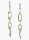 10 Karat Two-Tone Gold Four Loop Earrings