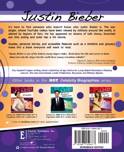 Justin Bieber: Teen Music Superstar (Hot Celebrity Biographies)