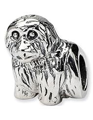 Reflection Beads Silver Fluffy Puppy Dog Bead