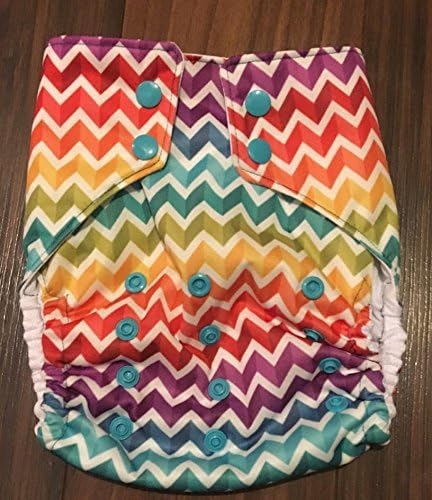 Rainbow Chevron Pocket Cloth Diaper with Insert