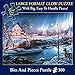 Bits and Pieces – Large 300 Piece Glow in The Dark Jigsaw Puzzle for Adults – All is Bright by Artist James Meger - Winter Holiday Landscape Jigsaw Puzzle, Completed Puzzle Size: 18