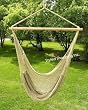 Deluxe Extra Large Tan Rope Hammock Swing Chair Extra Soft Poly Rope