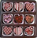 Heart Shaped Truffle Assortment - 9 piece chocolate truffles