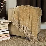 Illumina Chenille Wheat Throw