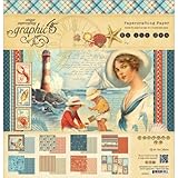 Graphic 45 By The Sea Pad, 12 by 12-Inch