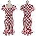 LUNAJANY Women's Vintage Retro Style Pinup Mermaid Party Cocktail Wiggle Dress
