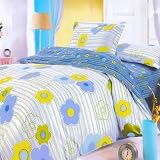 New - Blancho Bedding - [Blue Green Flowers] 100% Cotton 5PC Comforter Set (Full Size) by Blancho Bedding