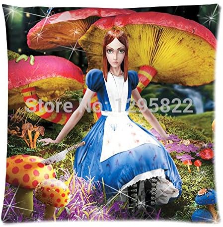 Ulive Alice In Wonderland Zippered Pillow Cases Cover Cushion Case 18X18 (One Side)(Pc18-941)