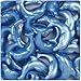 BeadTin Dark Blue Pearl 25mm Dolphin Shaped Pony Beads (24pc)