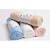 Cuddledry baby bath towel / baby apron towel in dusky blue and natural white