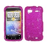 Premium - HTC Sensation 4G Solid Hot Pink Full Diamond - Faceplate - Case - ....