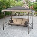 3-Seater Cushion Swing with Gazebo Top