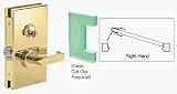 CRL 6x10 RH Polished Brass Finish Center Lock with Deadlatch in Class Room Function