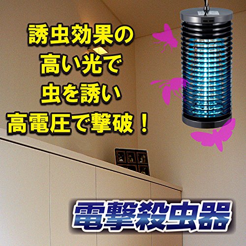 オーム電機 電撃殺虫器 (ブラック) OBK-4S(B)