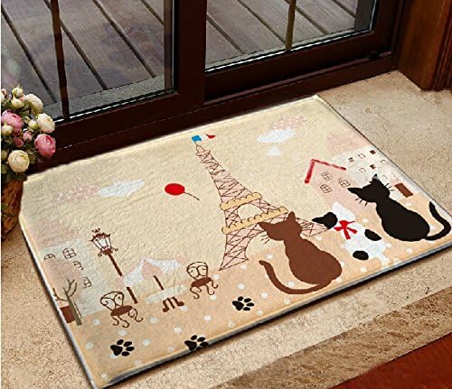 Funny Doormat Cartoon Three Cats Watching Pylon Mats 19" by 31"